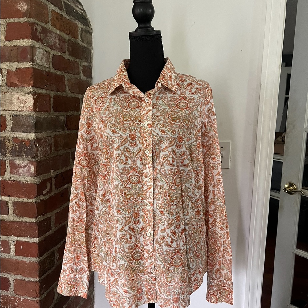 J.Crew new with tags blouse burnt orange white